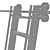 Modern Steel Rolling Library Ladder 3D model small image 6