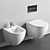 Ceramica Nova Metropol Suspended Bidet/Toilet 3D model small image 1