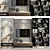  Modern TV Shelf Decor Design 3D model small image 1