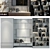 Modern TV Shelf Decor Design 3D model small image 2