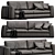 Modern Designer Sofa Andy by CTS 3D model small image 1