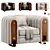 Exquisite Victorian Sofa Set 3D 3D model small image 1