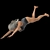 Poolside Diving Girl Figurine 3D model small image 2