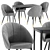 Modern Dining Set Sandsberg Naomi 3D model small image 1