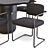 Modern Dining Set: CB2 (Lola Table & Marc Chairs) 3D model small image 5