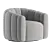 Luxury Swivel Chair Evans Velvet 3D model small image 4