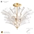 Elegant Petali 24K Gold Chandelier 3D model small image 5