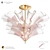 Elegant Petali 24K Gold Chandelier 3D model small image 7