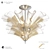 Elegant Petali 24K Gold Chandelier 3D model small image 1