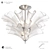Elegant Petali 24K Gold Chandelier 3D model small image 2
