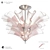 Elegant Petali 24K Gold Chandelier 3D model small image 3