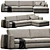 Modern Chaise Lounge Sofa Set 3D model small image 1