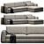 Modern Chaise Lounge Sofa Set 3D model small image 2