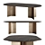 Sleek Oval Marble Dining Table 3D model small image 1