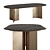 Sleek Oval Marble Dining Table 3D model small image 2