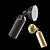 LEFFE B WALL Cylinder LED Brass Lamp 3D model small image 2