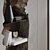 River Wardrobe with Metal Shelves 3D model small image 3