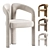 Velvet Fabric Dudet Chair Cassina 3D model small image 1