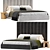Vertical Channel Fabric Platform Bed 3D model small image 2