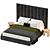 Vertical Channel Fabric Platform Bed 3D model small image 4