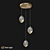 Gold Glass LED Pendant Light 3D model small image 1