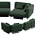 Sleek and Versatile Minotti Sofa 3D model small image 3