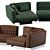 Sleek and Versatile Minotti Sofa 3D model small image 5