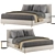 Sleek Ribbon Bed Design 3D model small image 1