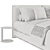 Sleek Ribbon Bed Design 3D model small image 3