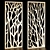 Ornate Carved Wood Panels 3D model small image 2