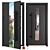 Ufo Black Metal Entry Door 3D model small image 1