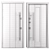 Ufo Black Metal Entry Door 3D model small image 4