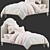 Elegant Chloe Bed Frame 3D model small image 3