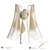 Luxury Murano Glass Floral Wall Sconce 3D model small image 2