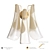 Luxury Murano Glass Floral Wall Sconce 3D model small image 4