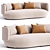 Eco-Friendly 3-Seater Sofa Wentz 3D model small image 1