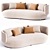 Eco-Friendly 3-Seater Sofa Wentz 3D model small image 2