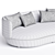 Eco-Friendly 3-Seater Sofa Wentz 3D model small image 3