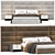 Modern Fabric Platform Bed  3D model small image 2