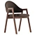 Modern Linen Dining Chair, UV Unwrapped 3D model small image 4