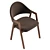 Modern Linen Dining Chair, UV Unwrapped 3D model small image 5