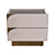 Page Nightstand Right-Handed MDF Glass 3D model small image 2