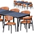 Modern Dining Set Spiga Oleandro 3D model small image 2