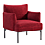 Sleek Modern Penn Chair 3D model small image 2