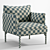 Sleek Modern Penn Chair 3D model small image 4