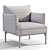 Sleek Modern Penn Chair 3D model small image 5