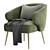 Elegant Tufted Accent Chair, 3 Colors 3D model small image 4