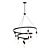 Tranquil 10-Light Flat Black Chandelier 3D model small image 1