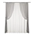 Adaptable Curtain with Tieback 3D model small image 1