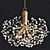 Modern Effervescent Spray Chandelier 3D model small image 3